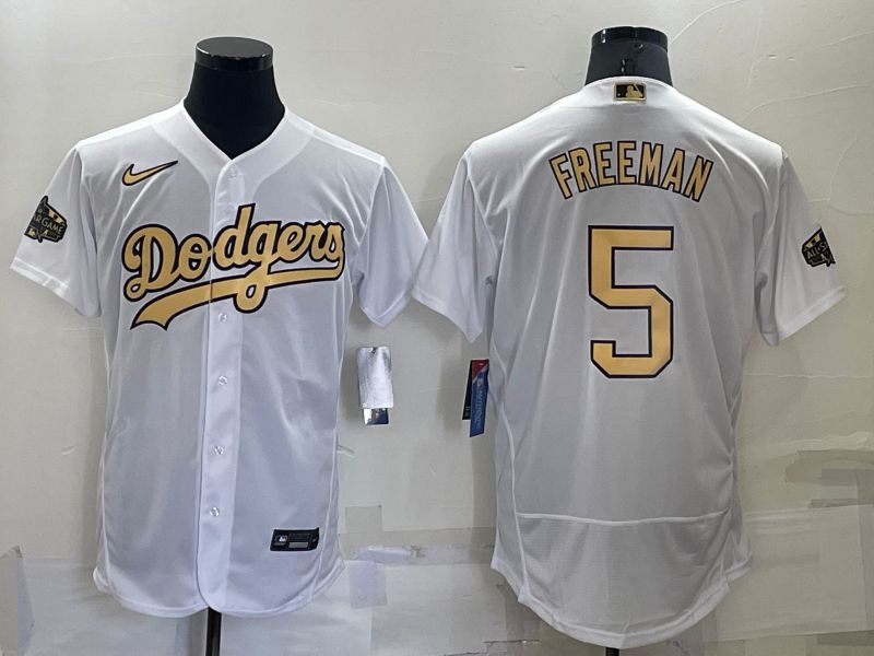 Men Los Angeles Dodgers #5 Freeman White 2022 All Star Elite Nike MLB Jersey